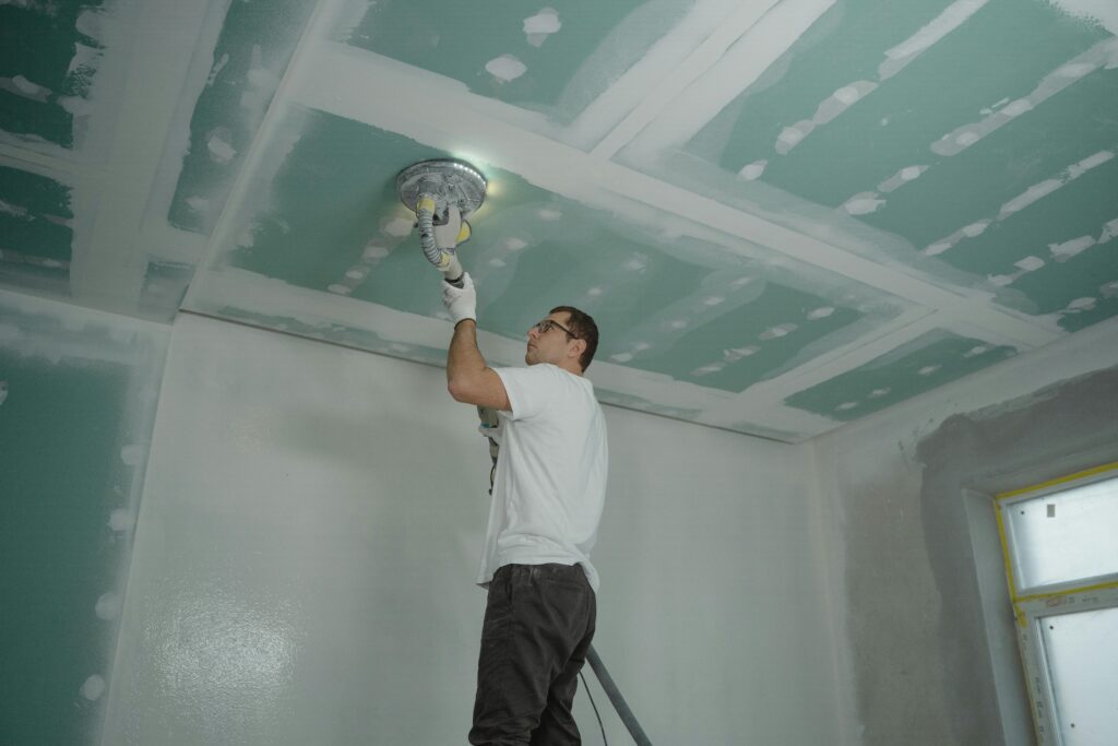 Patching drywall in a Maryland living room