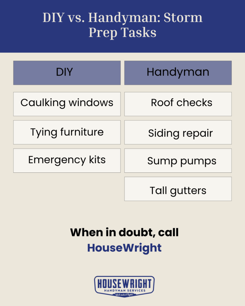 DIY vs. Handyman: Storm Prep Tasks