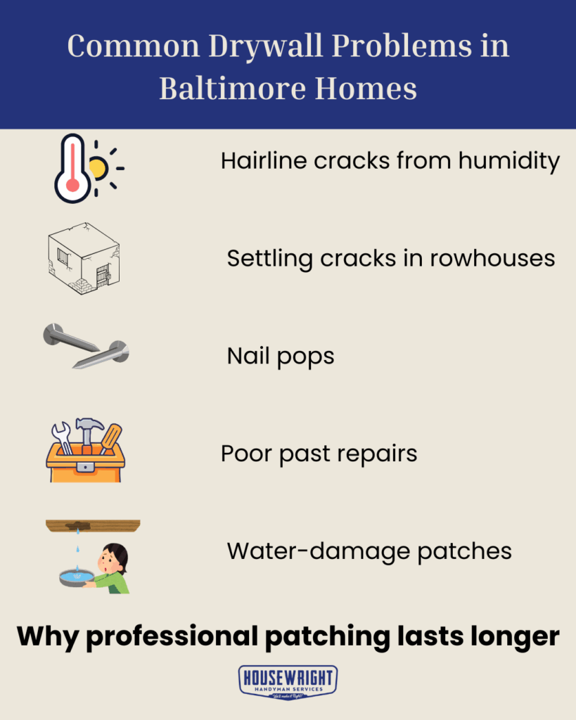 Common Drywall Problems in Baltimore Homes