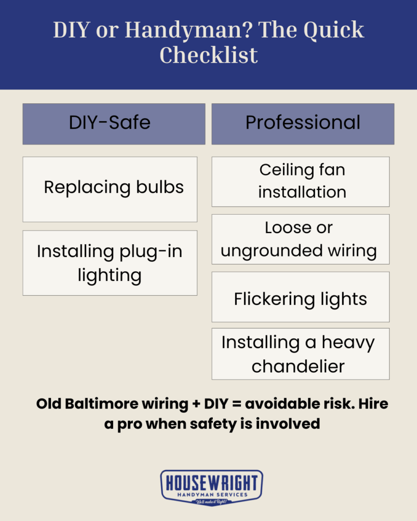 DIY or Handyman? The Quick Checklist